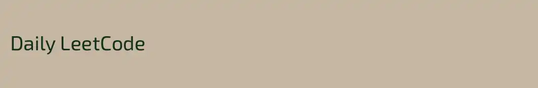 Daily LeetCode